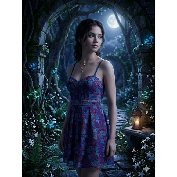 Free People Dresses & Skirts - Free People Floral Bustier Tapestry Mini Dress Whimsigoth Fairycore, Festival. 6